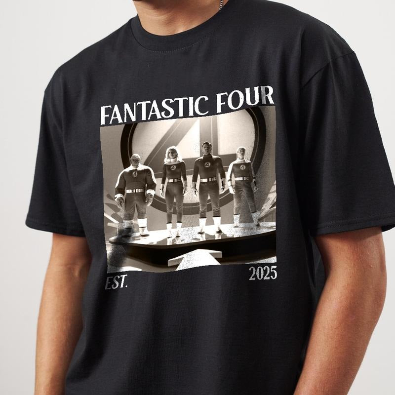 Vintage Four First Steps Studio Superhero Reed - Adult & Kids T-Shirts, Sweatshirts & Hoodies apparel design preview 1