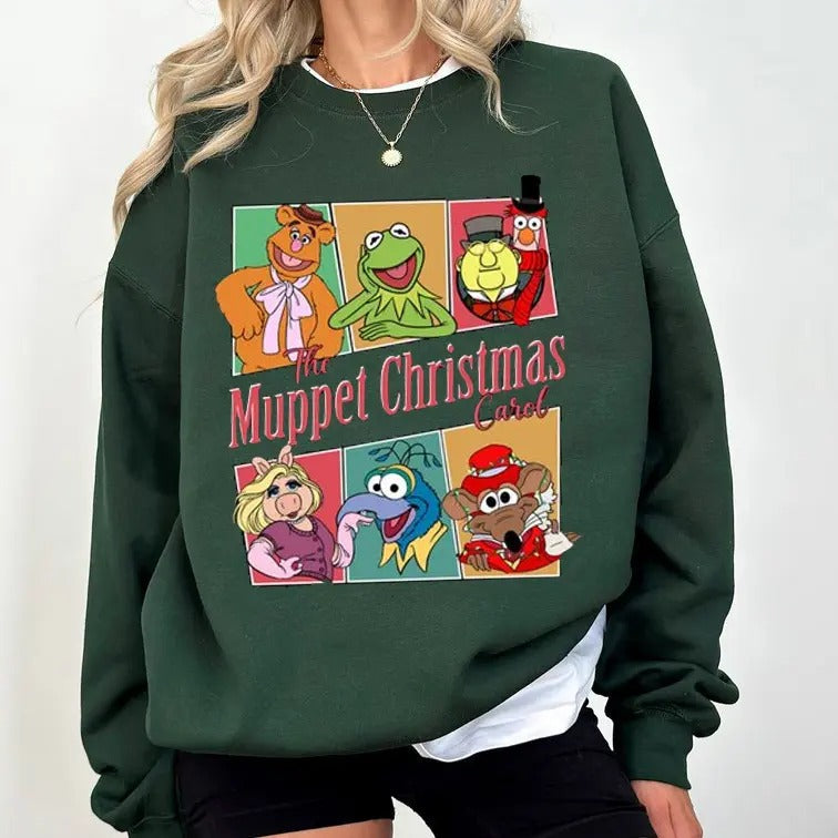 Vintage Muppet Carol Kermit Gonzo Rizzo Retro Cartoon - Adult & Kids T-Shirts, Sweatshirts & Hoodies apparel design preview 1