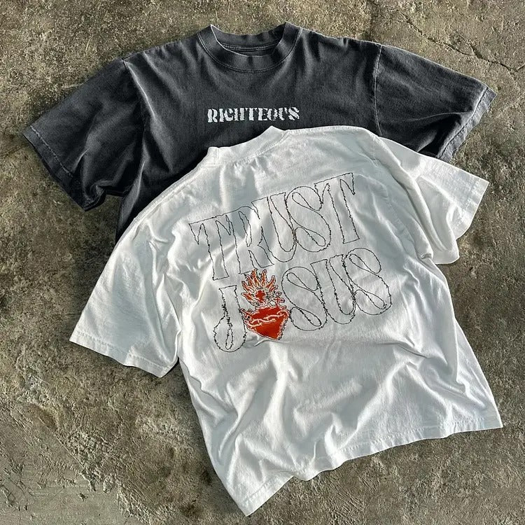 Vintage Trust Jesus Graphics Printed Cotton Menswear - Adult & Kids T-Shirts, Sweatshirts & Hoodies apparel design preview 1