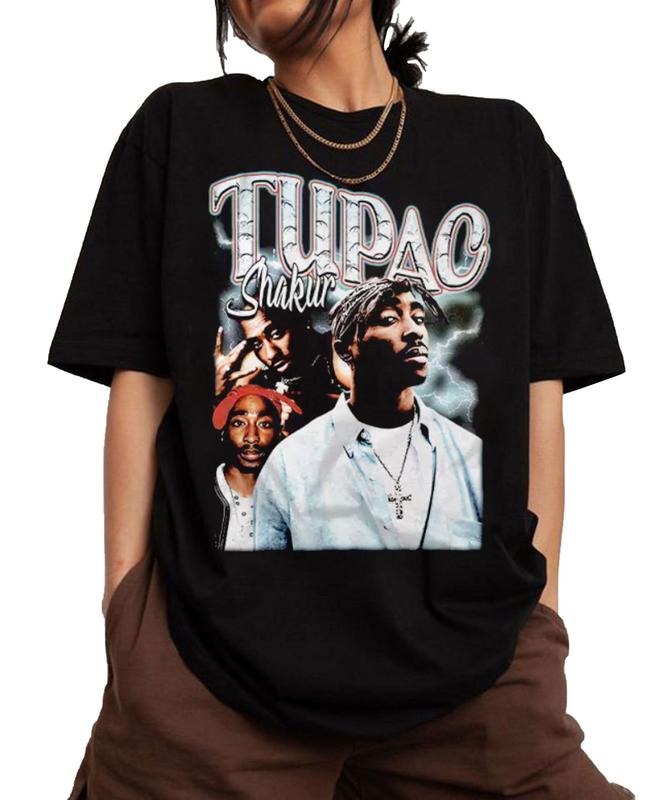 Vintage Tupac Bootleg Shakur 2Pac 90s Rapper Hip Hop - Adult & Kids T-Shirts, Sweatshirts & Hoodies apparel design preview 1