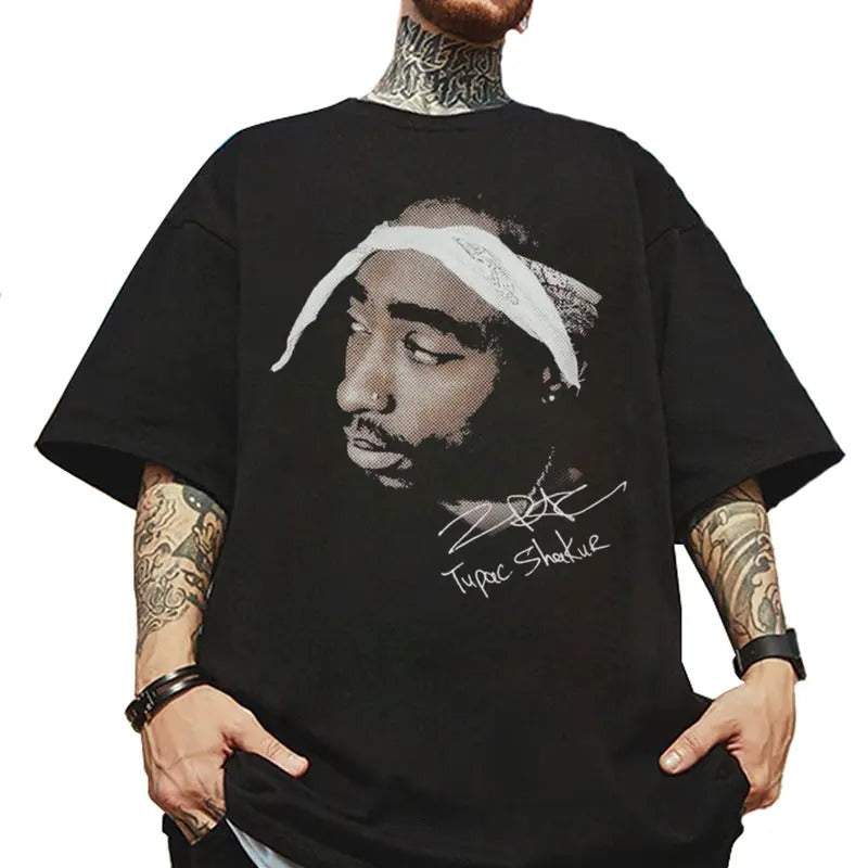 Vintage Tupac Shakur 2Pac 90s Bootleg Rapper Hip Hop - Adult & Kids T-Shirts, Sweatshirts & Hoodies apparel design preview 1