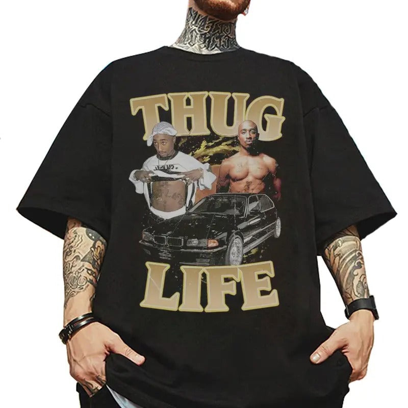 Vintage Tupac Shakur Thug Life 2Pac 90s Bootleg - Adult & Kids T-Shirts, Sweatshirts & Hoodies apparel design preview 1