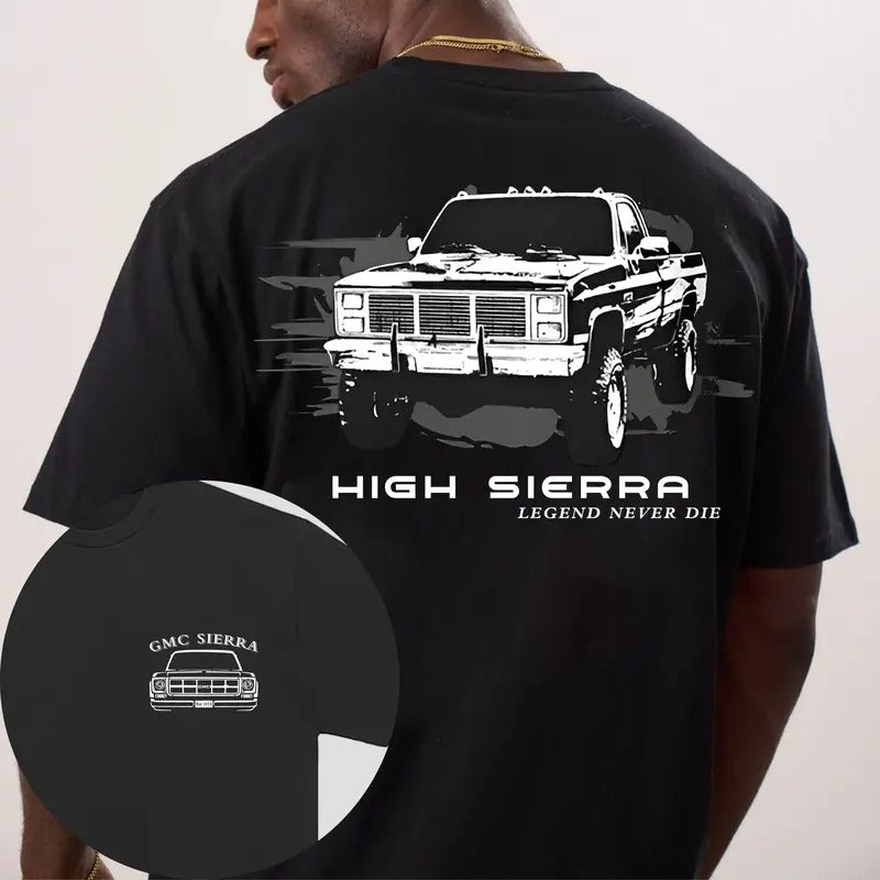 Vintage 2 Sides Squarebody Legend Never Die 1973 GMC - Adult & Kids T-Shirts, Sweatshirts & Hoodies apparel design preview 1