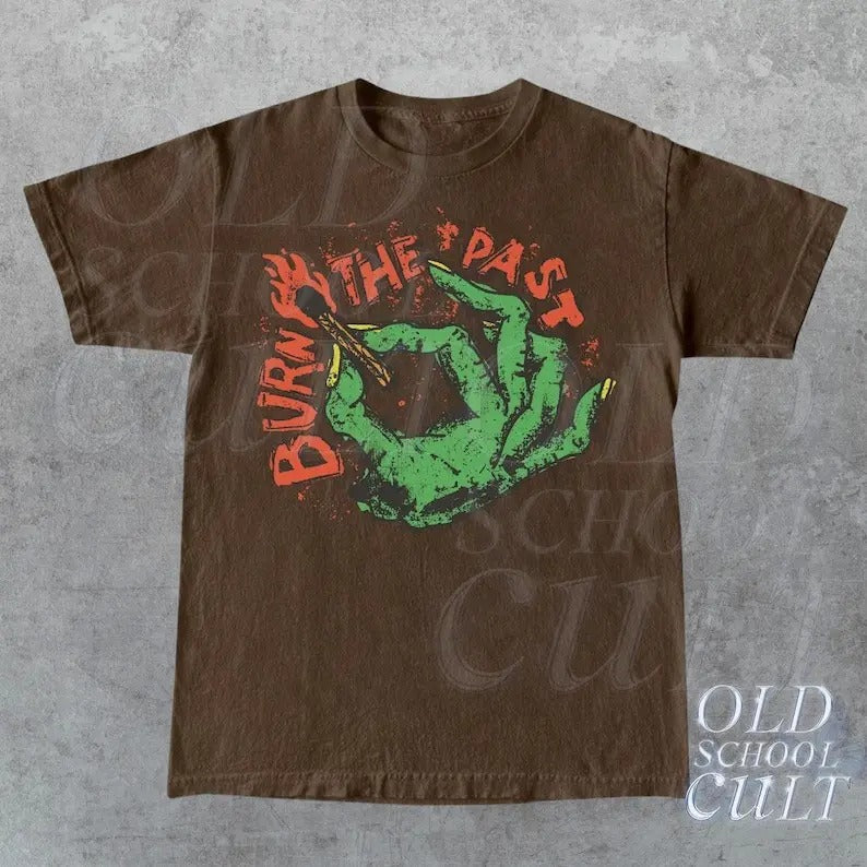 Vintage Y2k Burn Retro 90s Past Oversize 2000s Cute - Adult & Kids T-Shirts, Sweatshirts & Hoodies apparel design preview 1