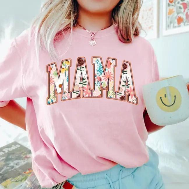 Vintage Floral Mama Strong Woman Top Womenswear - Adult & Kids T-Shirts, Sweatshirts & Hoodies apparel design preview 1