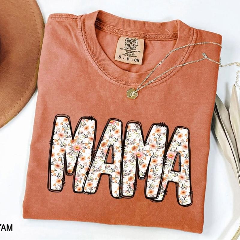 Vintage Floral Mama Strong Woman T Shirtstyle{N002}2 - Adult & Kids T-Shirts, Sweatshirts & Hoodies apparel design preview 1