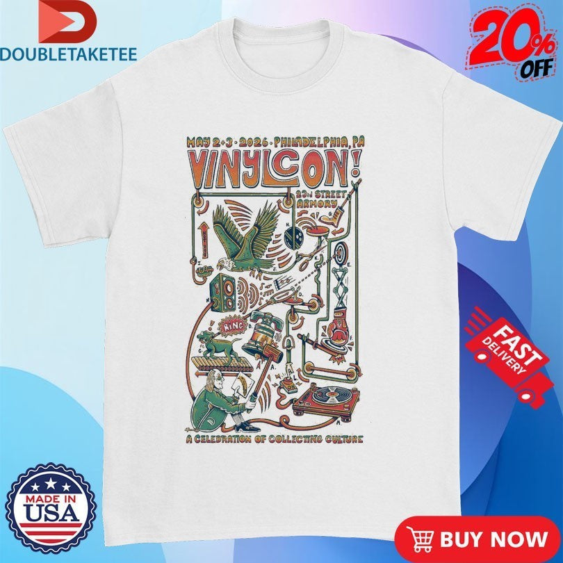 Vinylcon! May 2-3 2026 Philadelphia PA - Adult & Kids T-Shirts, Sweatshirts & Hoodies apparel design preview 1