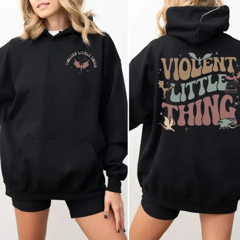 Violent Little Thing 2 Sided Fourth Wing Dragon Rider - Adult & Kids T-Shirts, Sweatshirts & Hoodies apparel design preview 1