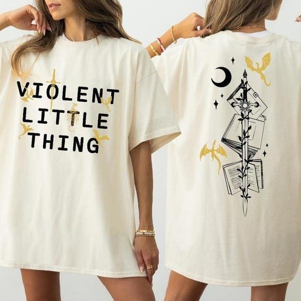 Violent Little Thing 2 Sided Fourth Wing Dragon Rider - Adult & Kids T-Shirts, Sweatshirts & Hoodies apparel design preview 1