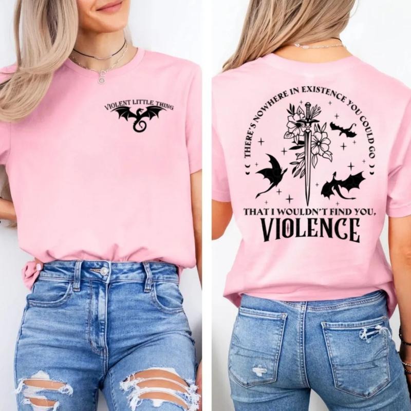 Violent Little Thing 2 Sides 4th Wing Booktok Bookish - Adult & Kids T-Shirts, Sweatshirts & Hoodies apparel design preview 1