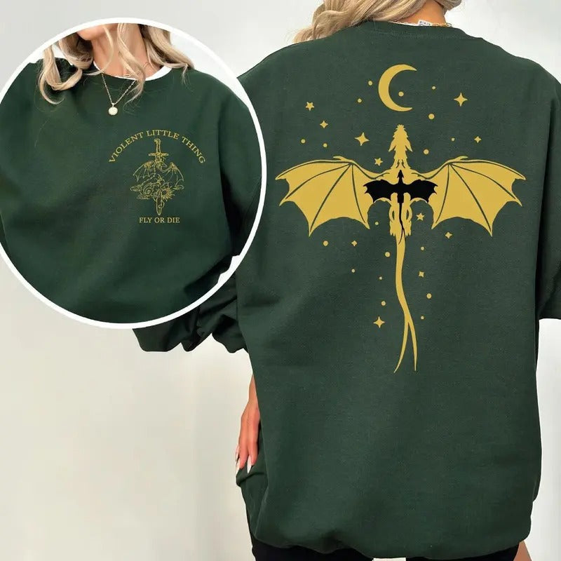 Violent Little Thing Fourth Wing Two Side Dragon - Adult & Kids T-Shirts, Sweatshirts & Hoodies apparel design preview 1