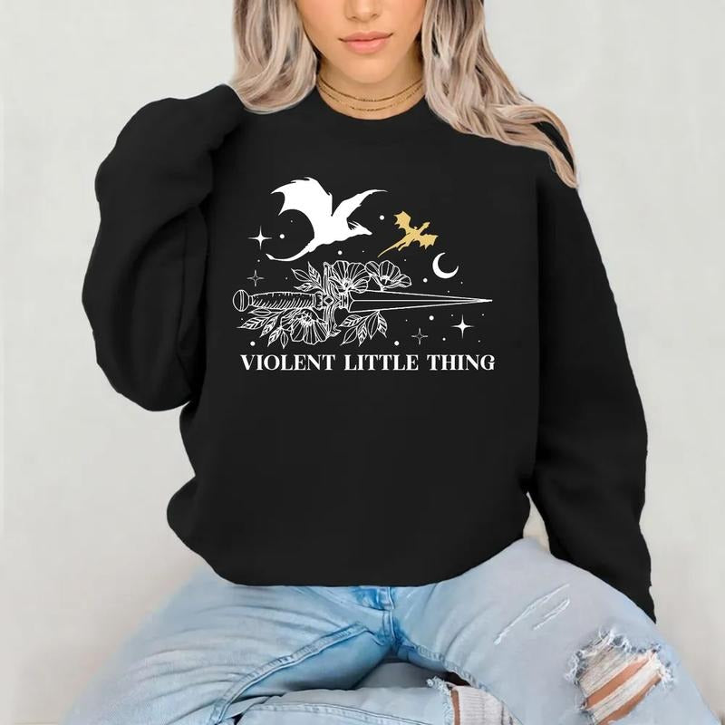 Violent Little Thing Fourth Wing Basgiath War Collage - Adult & Kids T-Shirts, Sweatshirts & Hoodies apparel design preview 1