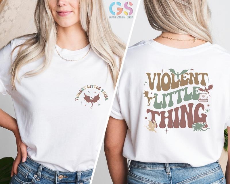 Violent Little Thing Fourth Wing Fantasy Book Lover - Adult & Kids T-Shirts, Sweatshirts & Hoodies apparel design preview 1