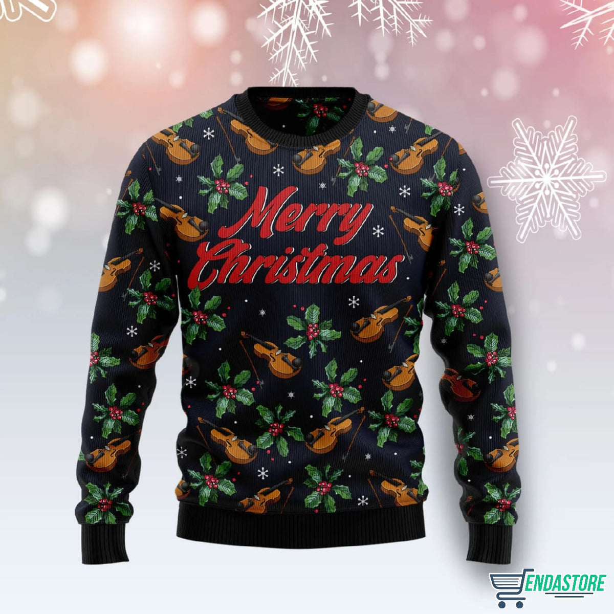 Violin Christmas 3D Ugly Christmas Sweater - Holiday Gift product image