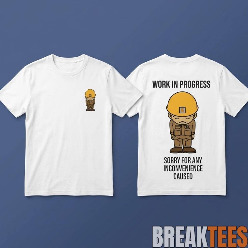 Virat Kohli Work In Progress Sorry For Any - Adult & Kids T-Shirts, Sweatshirts & Hoodies apparel design preview 1