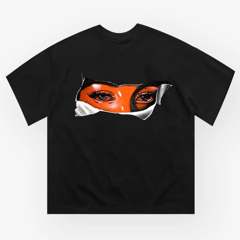 Virgin Mary Eye Print Vintage Y2k Cotton Medium Short - Adult & Kids T-Shirts, Sweatshirts & Hoodies apparel design preview 1