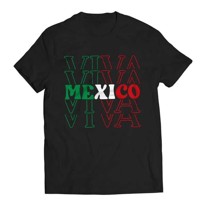 Viva Mexico Mexican Patriot Short Sleeve Playera - Adult & Kids T-Shirts, Sweatshirts & Hoodies apparel design preview 1