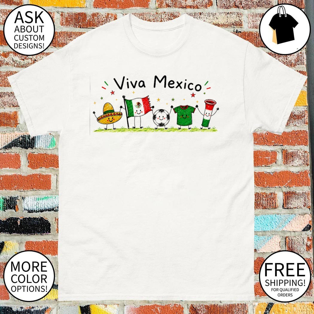 Viva Mexico Soccer World Cup 2026 - Adult & Kids T-Shirts, Sweatshirts & Hoodies apparel design preview 1