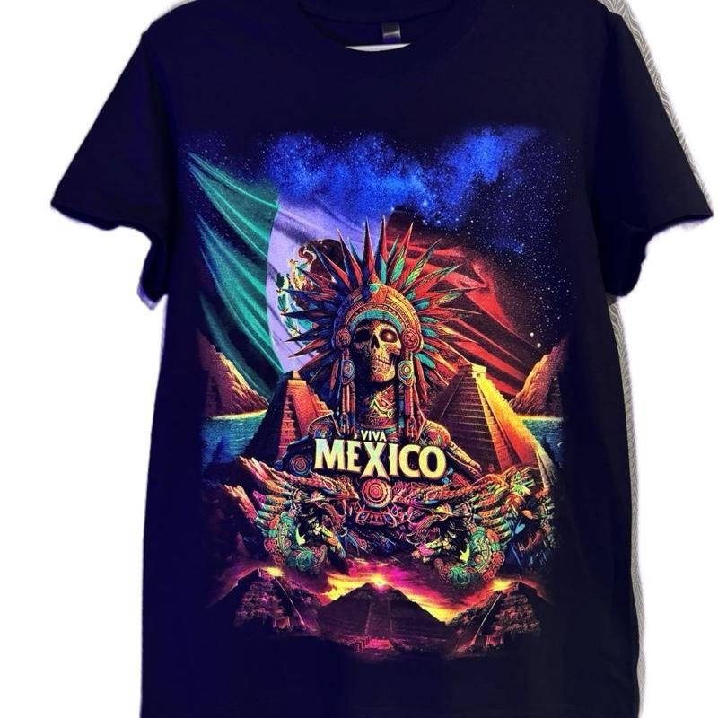 Viva Mexico Black Vibrant Mexican Art Casual - Adult & Kids T-Shirts, Sweatshirts & Hoodies apparel design preview 1