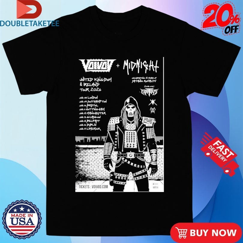 Voivod 2026 UK And European Tour - Adult & Kids T-Shirts, Sweatshirts & Hoodies apparel design preview 1
