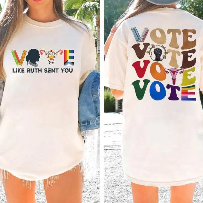 Vote Like Ruth Sent You Election 2024 Rbg Feminist - Adult & Kids T-Shirts, Sweatshirts & Hoodies apparel design preview 1