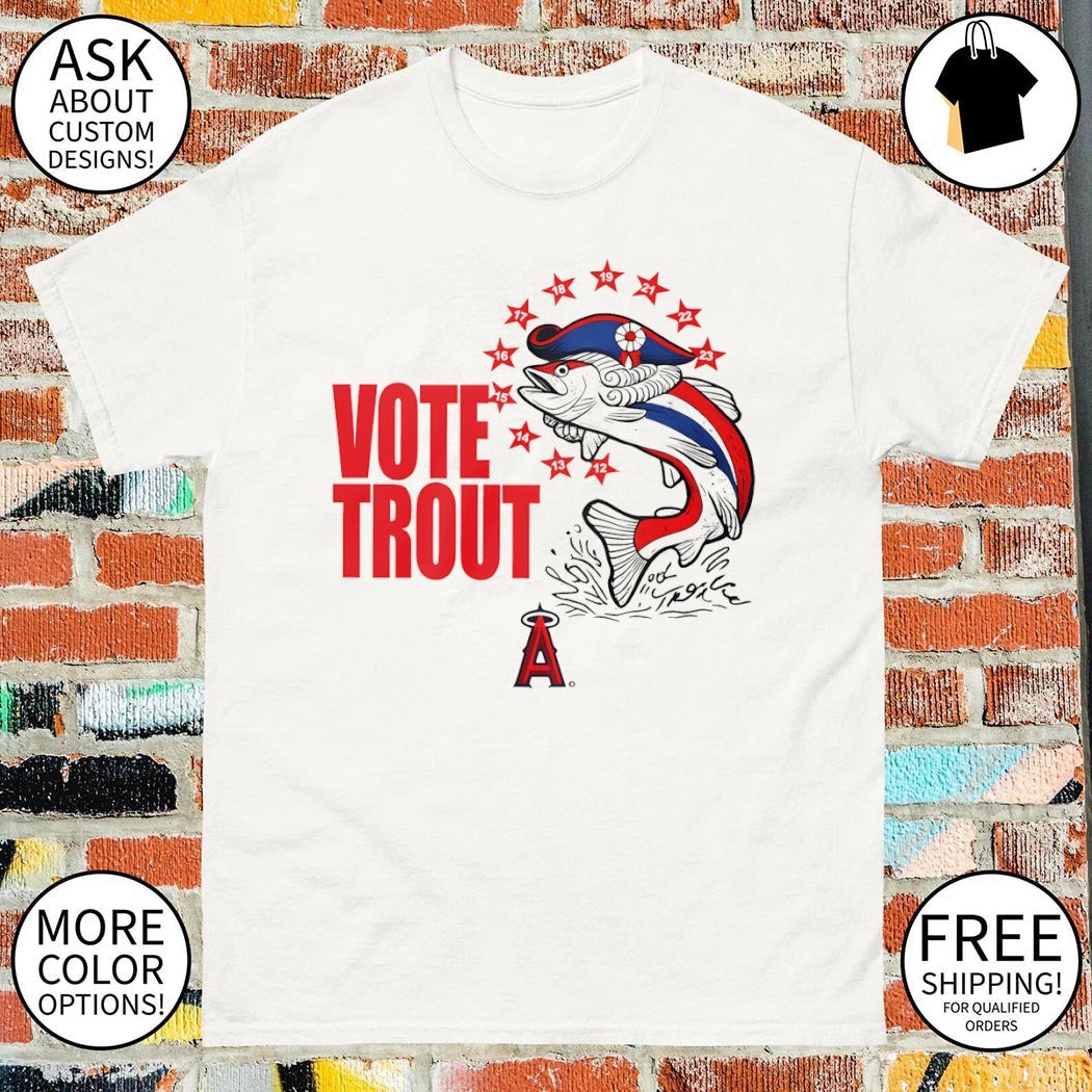 Vote Trout Angels Los Angeles Baseball MLB 2026 - Adult & Kids T-Shirts, Sweatshirts & Hoodies apparel design preview 1