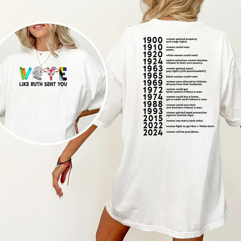 Vote Like Ruth Sent You Reproductive Rights Election - Adult & Kids T-Shirts, Sweatshirts & Hoodies apparel design preview 1