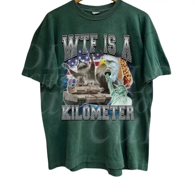 WTF Is Kilometer Meme Retro Vintage Funny USA Weird - Adult & Kids T-Shirts, Sweatshirts & Hoodies apparel design preview 1