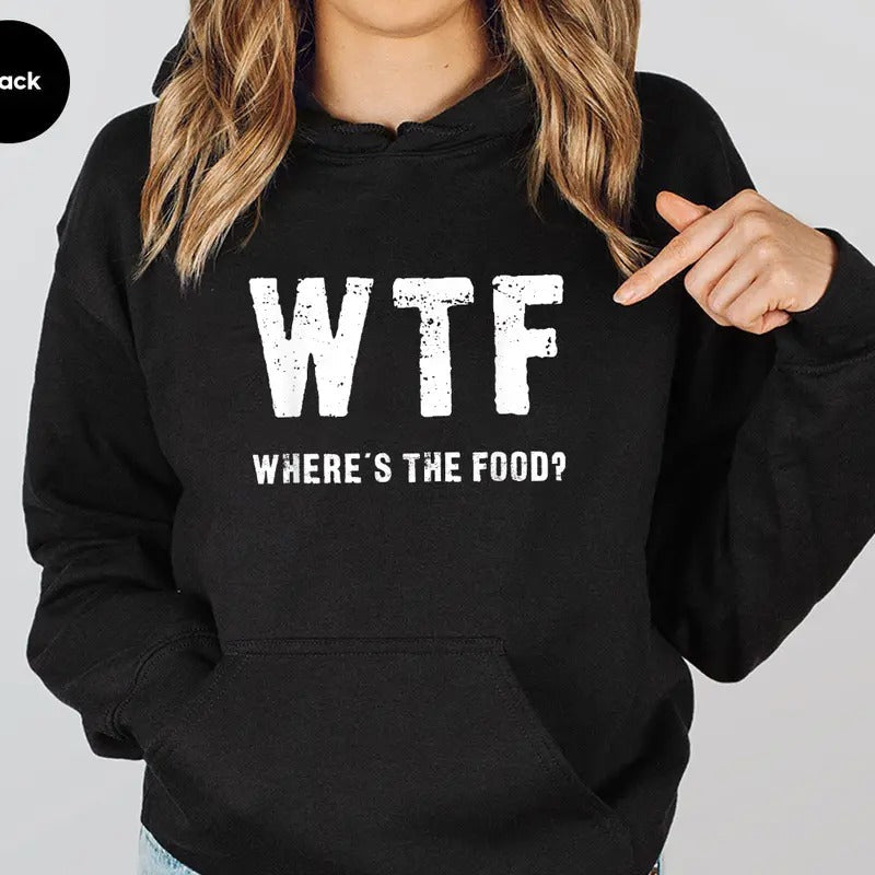 WTF Where'S Food Casual Street Fleece Fabric Hooded - Adult & Kids T-Shirts, Sweatshirts & Hoodies apparel design preview 1
