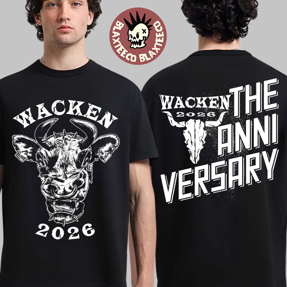 Wacken Open Air 2026 Festival Merch Angry Cow The - Adult & Kids T-Shirts, Sweatshirts & Hoodies apparel design preview 1
