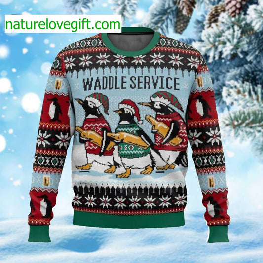 Waddle Service Ugly Christmas Sweater - Holiday Gift product image