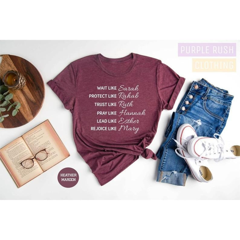 Wait Like Sarah Protect Rehab Trust Ruth Christian - Adult & Kids T-Shirts, Sweatshirts & Hoodies apparel design preview 1