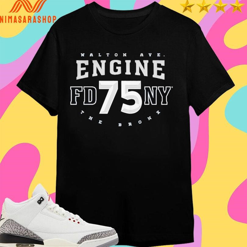 Walton Aye Engine 75 FDNY The Bronx - Adult & Kids T-Shirts, Sweatshirts & Hoodies apparel design preview 1