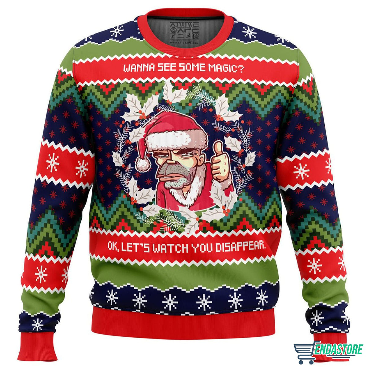 Wanna see some magic Bad Santa 3D Christmas Sweater - Holiday Gift product image