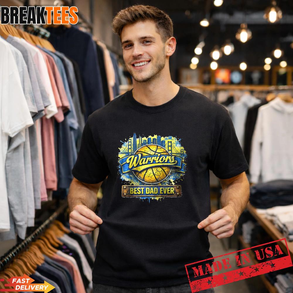 Warriors Basketball Team Best Dad Ever - Adult & Kids T-Shirts, Sweatshirts & Hoodies apparel design preview 1