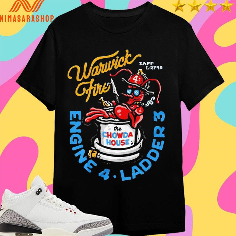 Warwick Fire Engine 4 Ladder 3 Iaff L 2748 - Adult & Kids T-Shirts, Sweatshirts & Hoodies apparel design preview 1