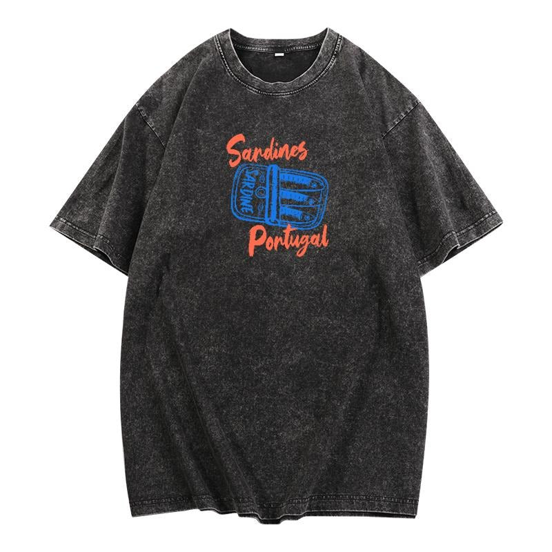 Washed Foodies: Celebrate 'Sardines Portugal' Fun 02 - Adult & Kids T-Shirts, Sweatshirts & Hoodies apparel design preview 1