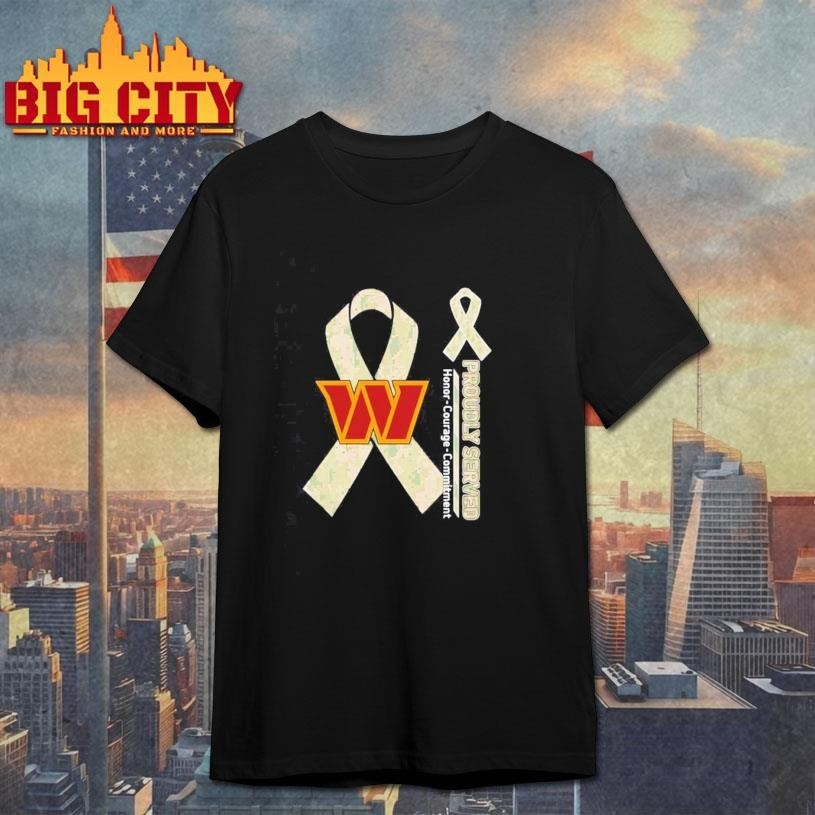 Washington Commanders Proudly Served Honor Courage - Adult & Kids T-Shirts, Sweatshirts & Hoodies apparel design preview 1