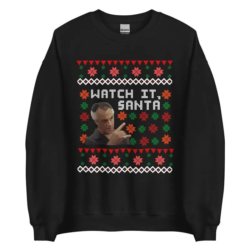 Watch Santa Ugly Sopranos Paulie Funny Man Lady - Adult & Kids T-Shirts, Sweatshirts & Hoodies apparel design preview 1