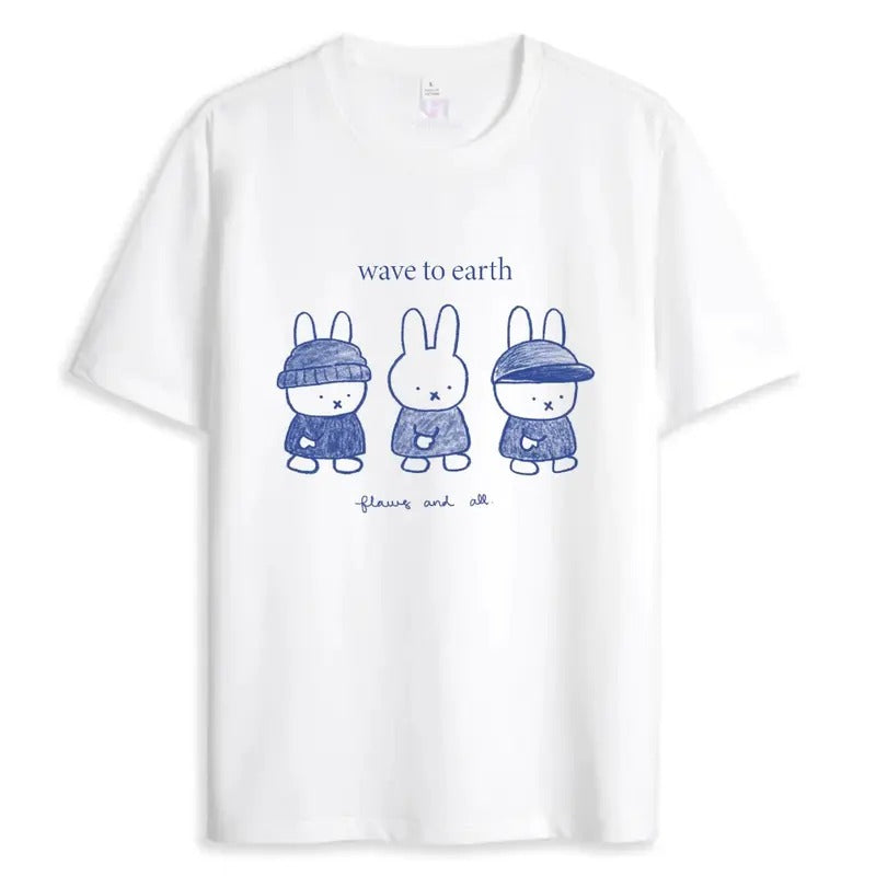 Wave Earth Miffy Cute Soft Tops Comfort Casual - Adult & Kids T-Shirts, Sweatshirts & Hoodies apparel design preview 1