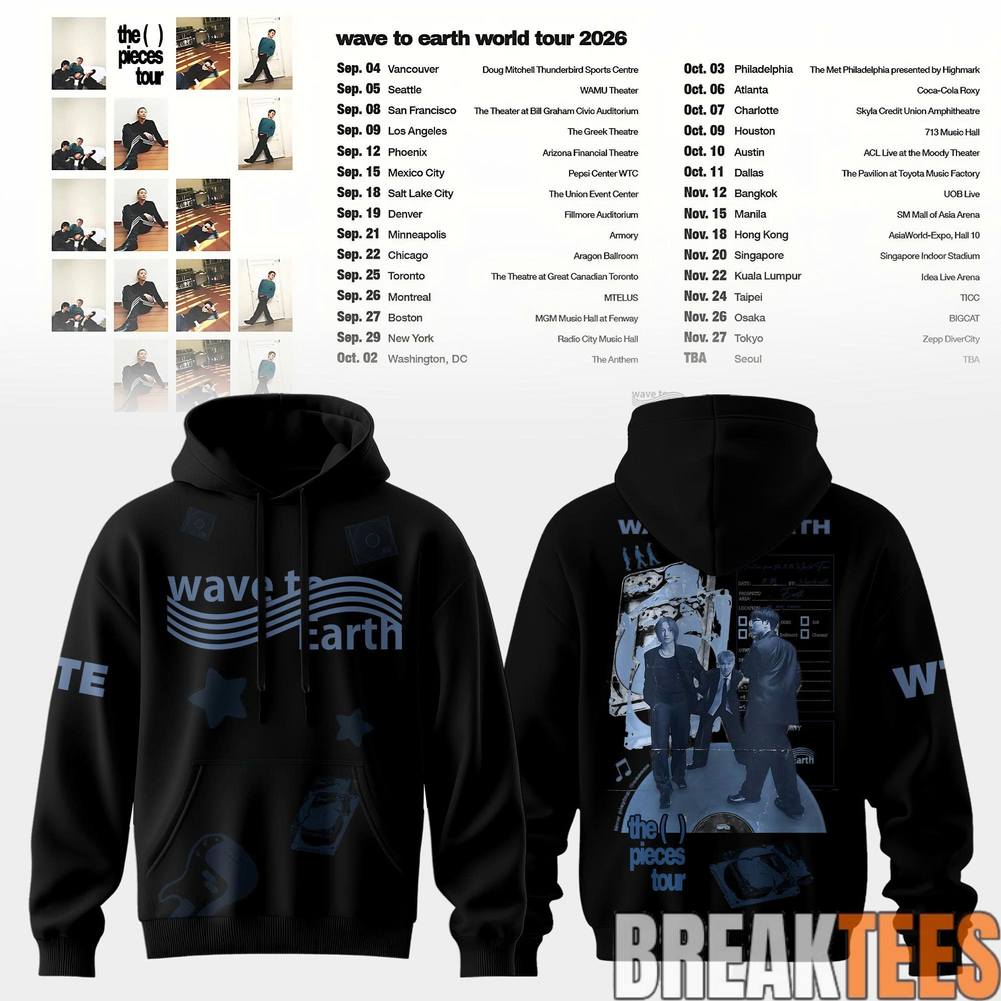 Wave to Earth The Pieces Tour 2026 Blue Memory - Adult & Kids T-Shirts, Sweatshirts & Hoodies apparel design preview 1