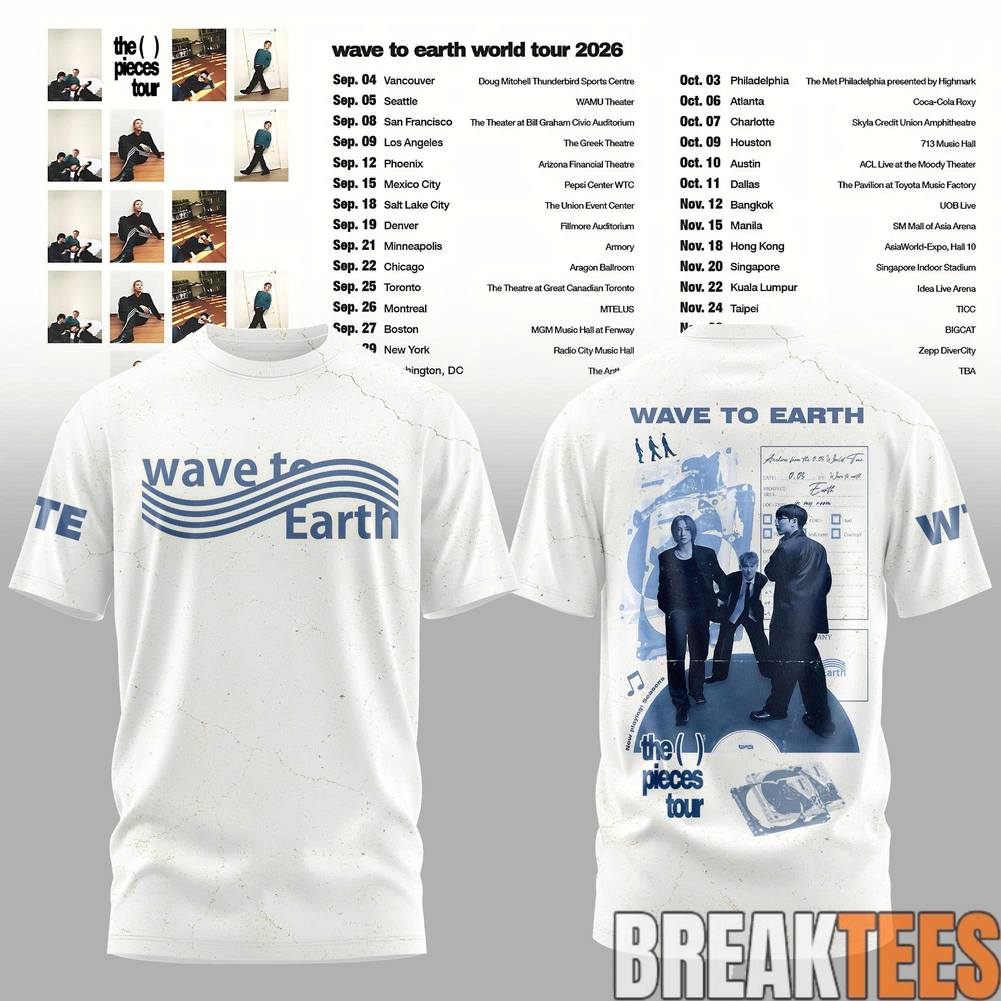 Wave to Earth The Pieces Tour 2026 Blue Memory - Adult & Kids T-Shirts, Sweatshirts & Hoodies apparel design preview 1