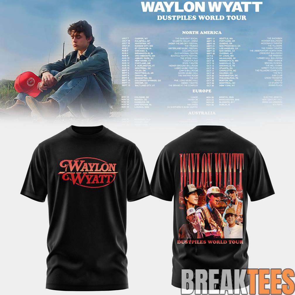 Waylon Wyatt Dustpiles World Tour 2026 - Adult & Kids T-Shirts, Sweatshirts & Hoodies apparel design preview 1