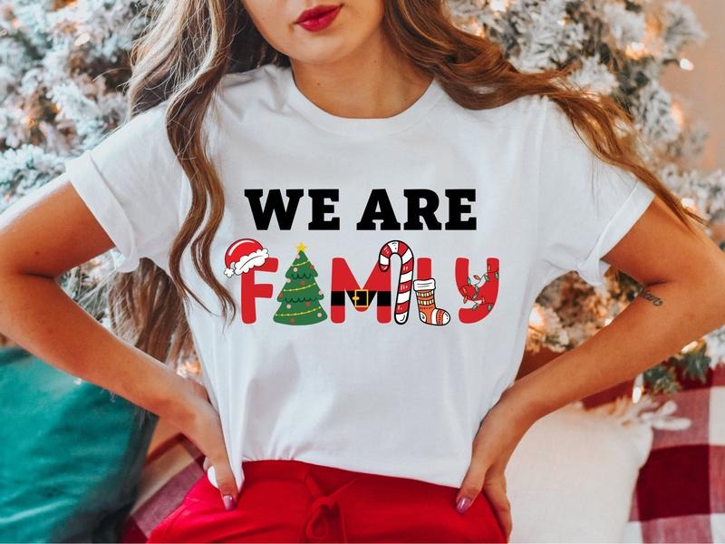 We Are Family Matching Party Xmas New Year Short - Adult & Kids T-Shirts, Sweatshirts & Hoodies apparel design preview 1