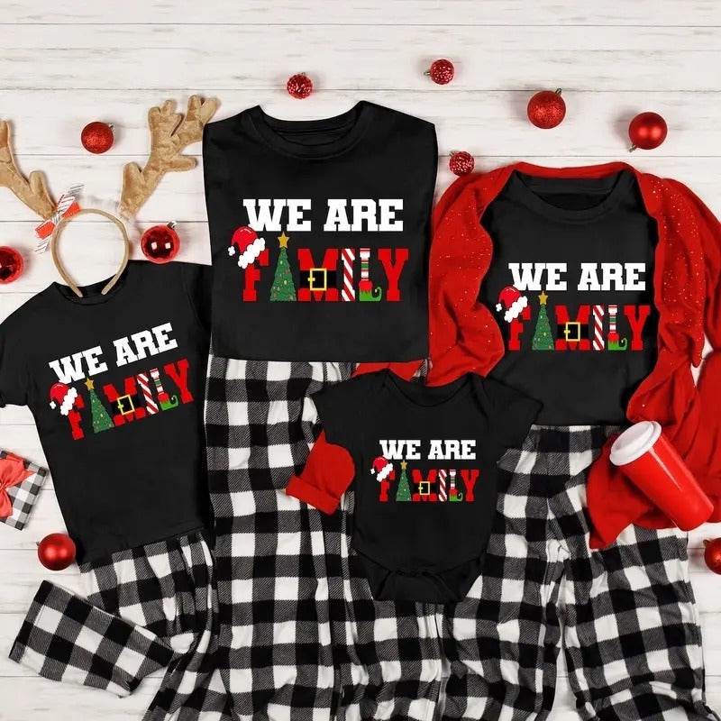 We Are Family Matching Pajama Pjs - Adult & Kids T-Shirts, Sweatshirts & Hoodies apparel design preview 1