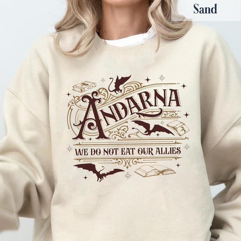 We Do Not Eat Our Allies Andarna Fourth Wing Dragon - Adult & Kids T-Shirts, Sweatshirts & Hoodies apparel design preview 1