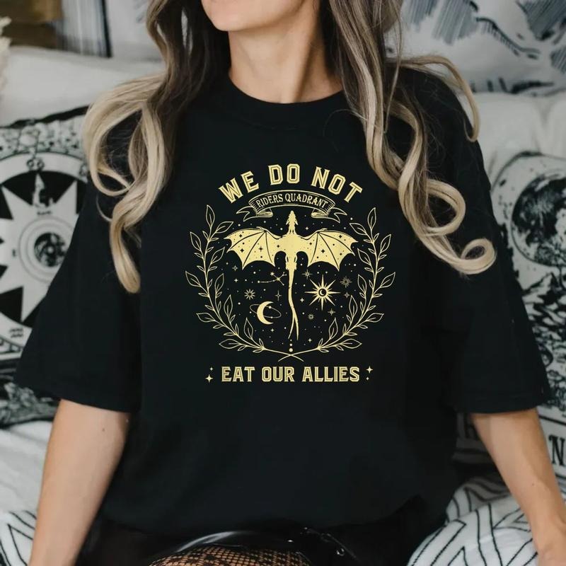 We Do Not Eat Our Allies Basgiath War College Fourth - Adult & Kids T-Shirts, Sweatshirts & Hoodies apparel design preview 1