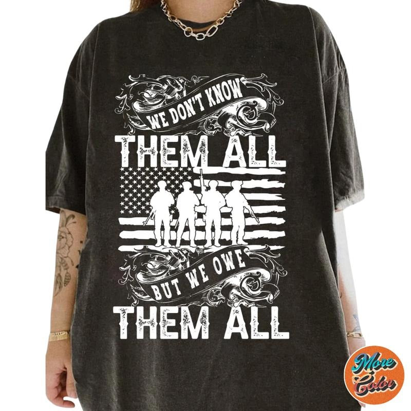 We Don'T Know Them All But Owe Independence Day - Adult & Kids T-Shirts, Sweatshirts & Hoodies apparel design preview 1