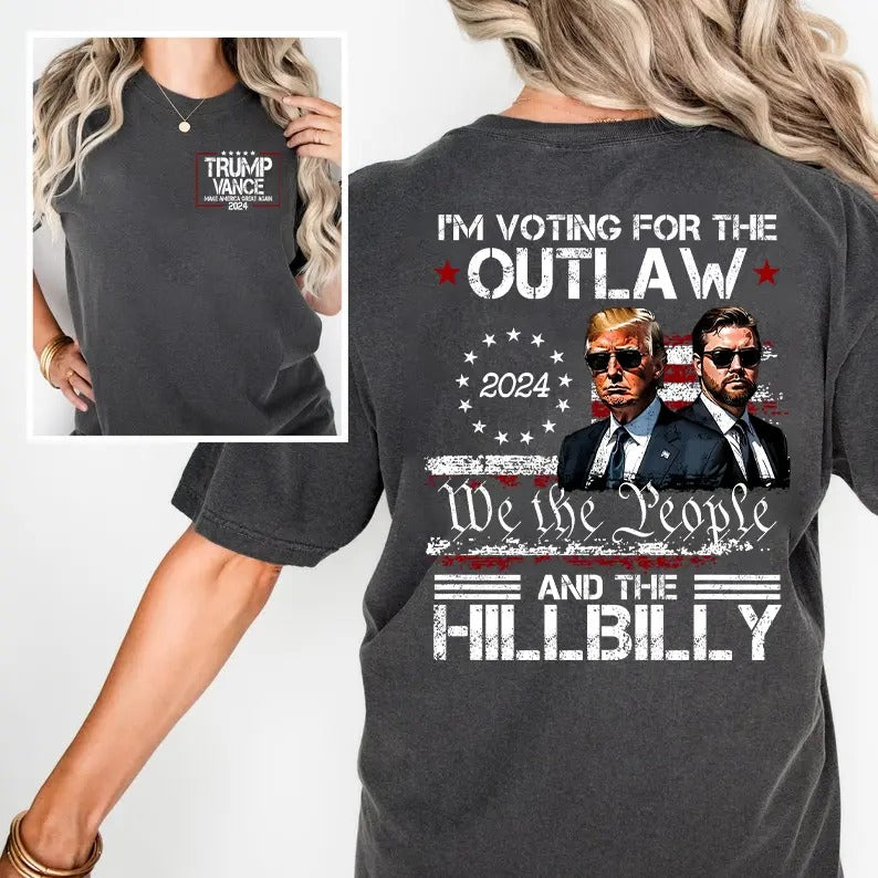 We People Im Voting Outlaw Hillbilly Trum Vance 2024 - Adult & Kids T-Shirts, Sweatshirts & Hoodies apparel design preview 1
