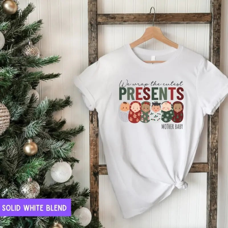 We Wrap Cutest Presents Mother Baby MB Cozy Nurse - Adult & Kids T-Shirts, Sweatshirts & Hoodies apparel design preview 1